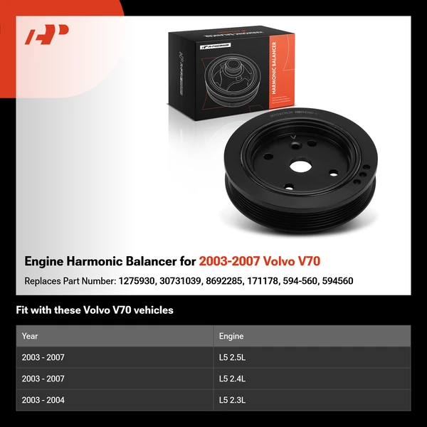 Engine Harmonic Balancer for 2003-2007 Volvo V70