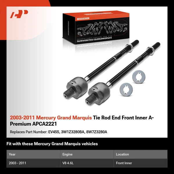 2003-2011 Mercury Grand Marquis Tie Rod End Front Inner A-Premium APCA2221
