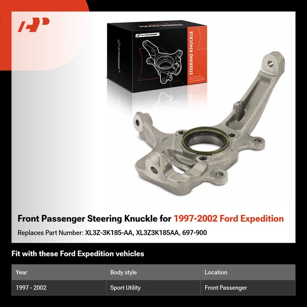 Front Passenger Steering Knuckle for 1997-2002 Ford Expedition