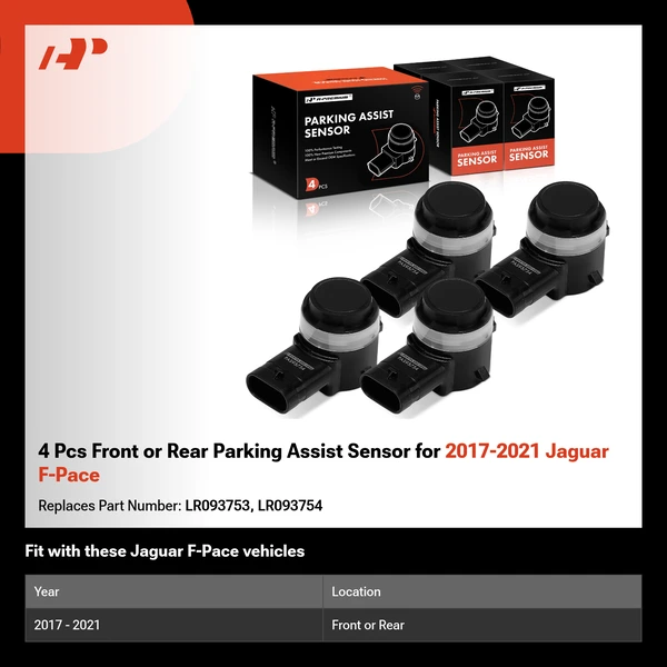 4 Pcs Front or Rear Parking Assist Sensor for 2017-2021 Jaguar F-Pace