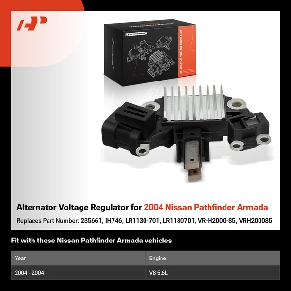 Alternator Voltage Regulator for 2004 Nissan Pathfinder Armada