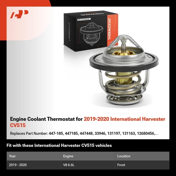 Engine Coolant Thermostat for 2019-2020 International Harvester CV515