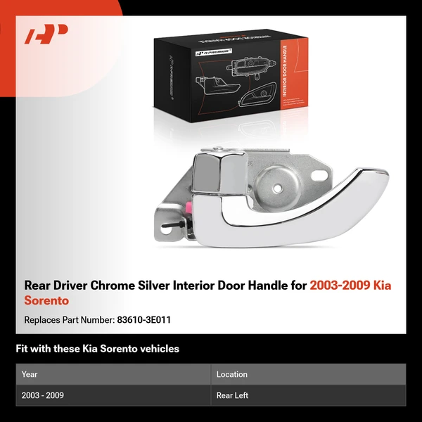 Rear Driver Chrome Silver Interior Door Handle for 2003-2009 Kia Sorento