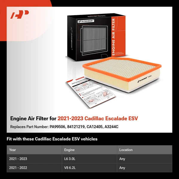 Engine Air Filter for 2021-2023 Cadillac Escalade ESV