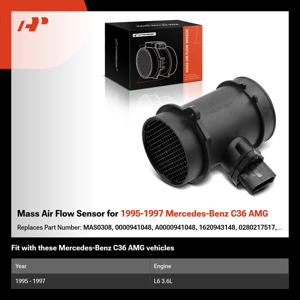 Mass Air Flow Sensor for 1995-1997 Mercedes-Benz C36 AMG