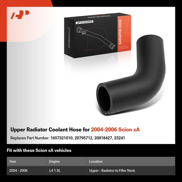 Upper Radiator Coolant Hose for 2004-2006 Scion xA