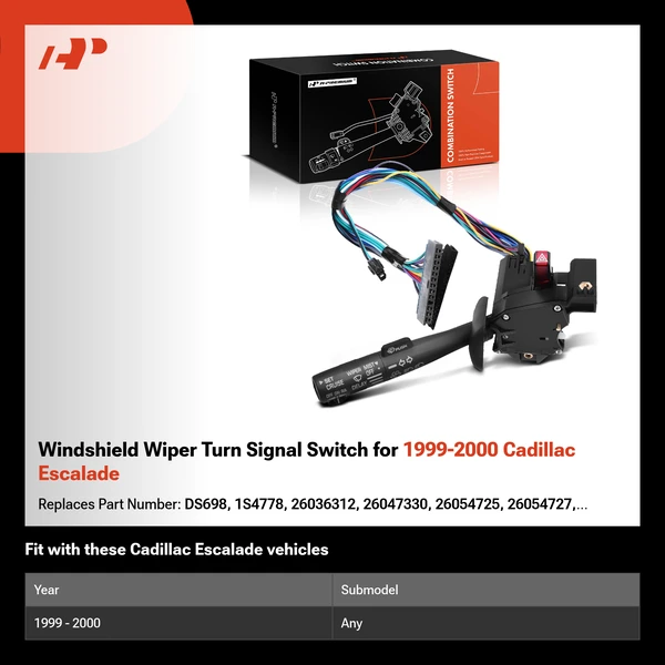 Windshield Wiper Turn Signal Switch for 1999-2000 Cadillac Escalade