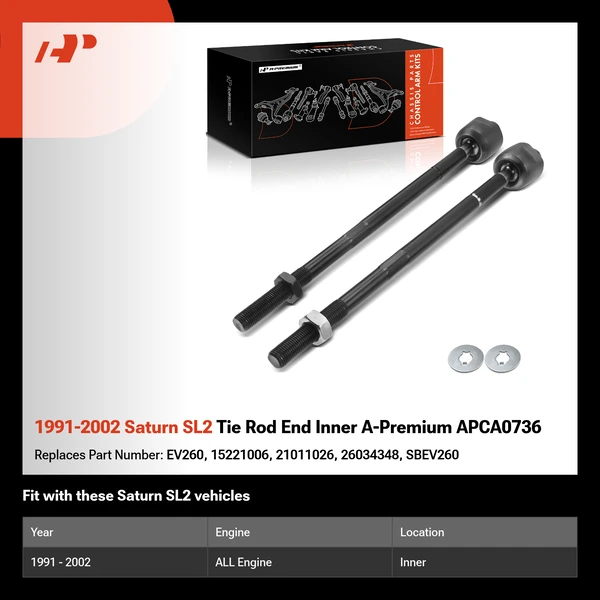 1991-2002 Saturn SL2 Tie Rod End Inner A-Premium APCA0736