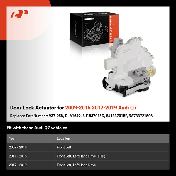 Door Lock Actuator for 2009-2015 2017-2019 Audi Q7