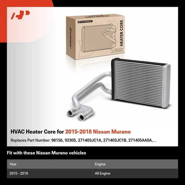 HVAC Heater Core for 2015-2018 Nissan Murano