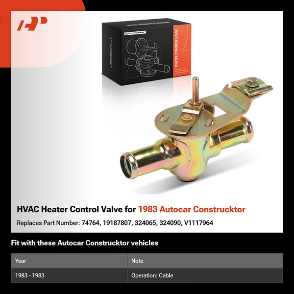HVAC Heater Control Valve for 1983 Autocar Construcktor