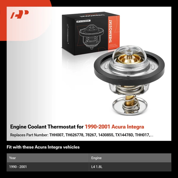 Engine Coolant Thermostat for 1990-2001 Acura Integra