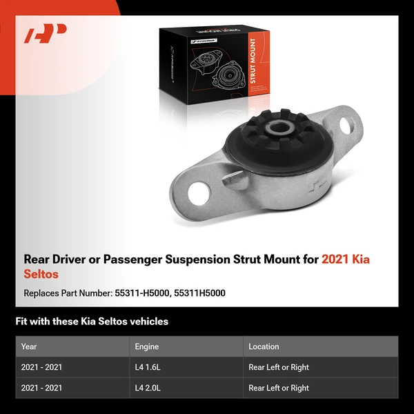 Rear Driver or Passenger Suspension Strut Mount for 2021 Kia Seltos
