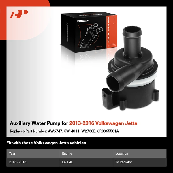 Auxiliary Water Pump for 2013-2016 Volkswagen Jetta