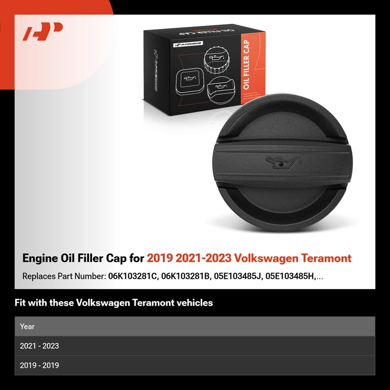 Engine Oil Filler Cap for 2019 2021-2023 Volkswagen Teramont