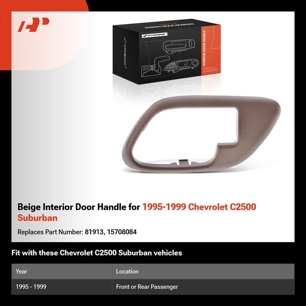 Beige Interior Door Handle for 1995-1999 Chevrolet C2500 Suburban