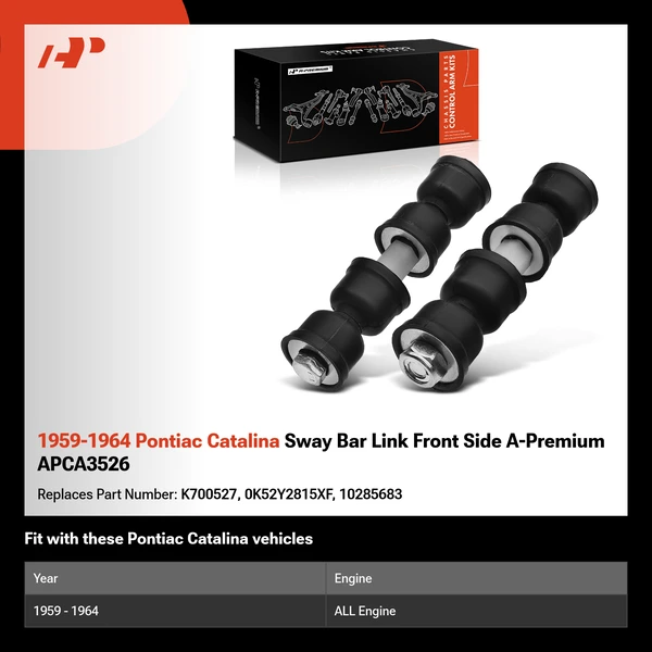 1959-1964 Pontiac Catalina Sway Bar Link Front Side A-Premium APCA3526
