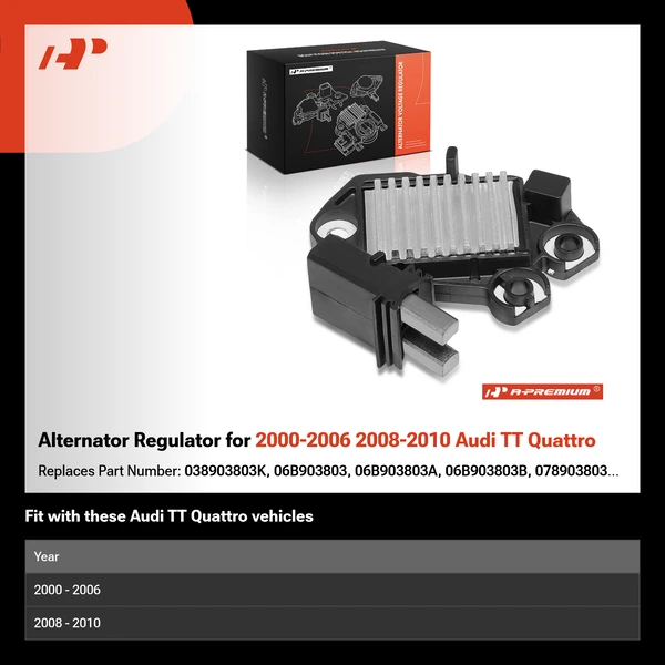 Alternator Regulator for 2000-2006 2008-2010 Audi TT Quattro