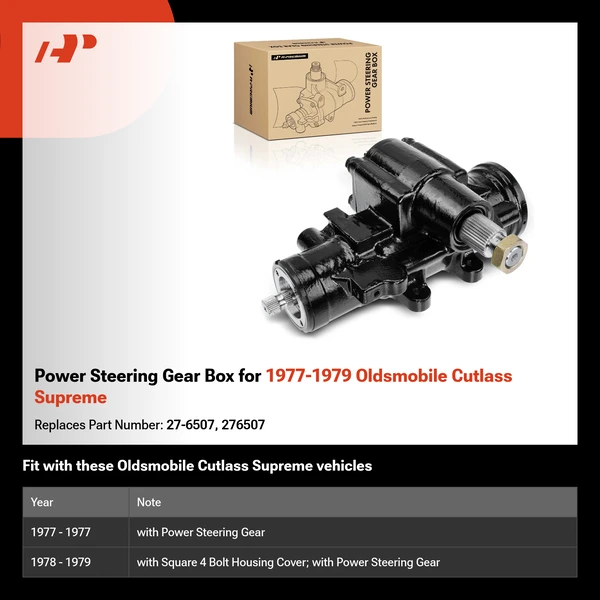 Power Steering Gear Box for 1977-1979 Oldsmobile Cutlass Supreme