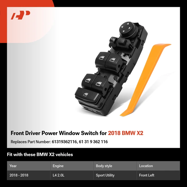 Front Driver Power Window Switch for 2018 BMW X2