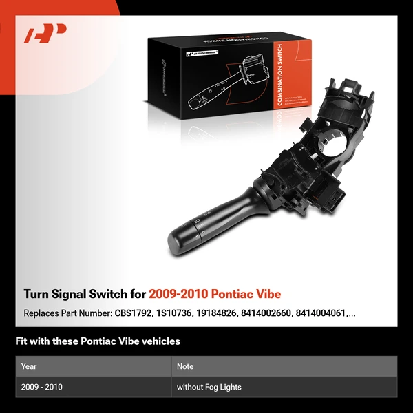 Turn Signal Switch for 2009-2010 Pontiac Vibe