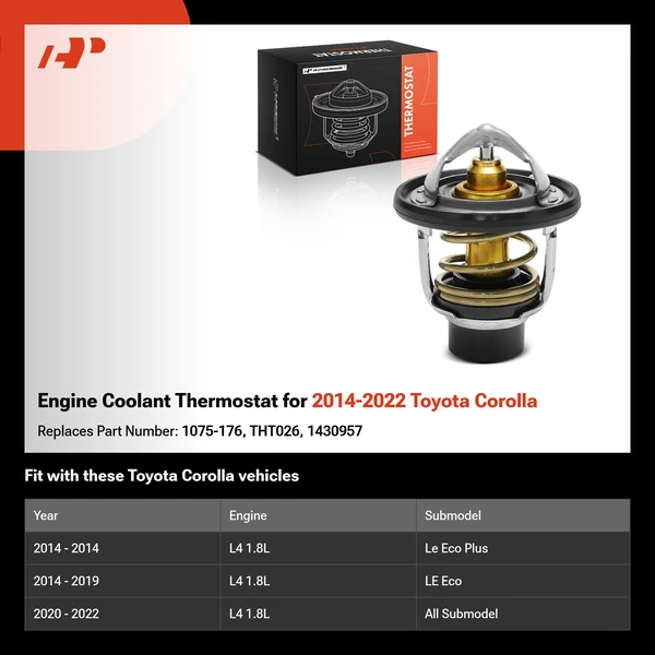 Engine Coolant Thermostat for 2014-2022 Toyota Corolla