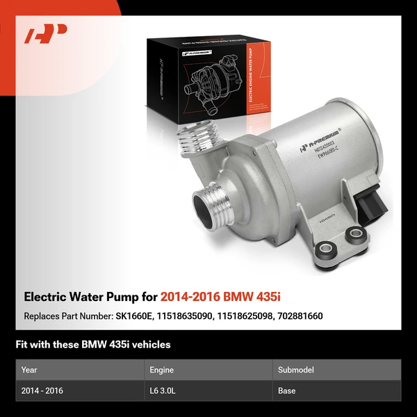 Electric Water Pump for 2014-2016 BMW 435i