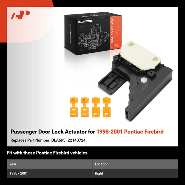 Passenger Door Lock Actuator for 1998-2001 Pontiac Firebird