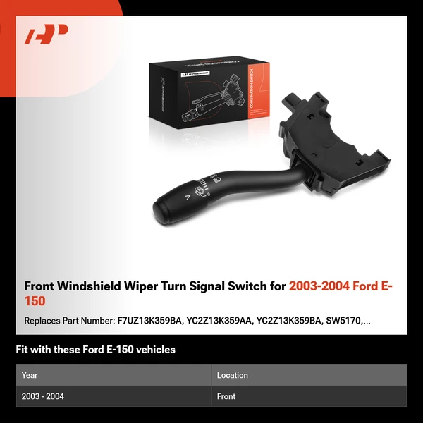 Front Windshield Wiper Turn Signal Switch for 2003-2004 Ford E-150