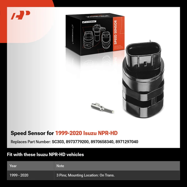 Speed Sensor for 1999-2020 Isuzu NPR-HD