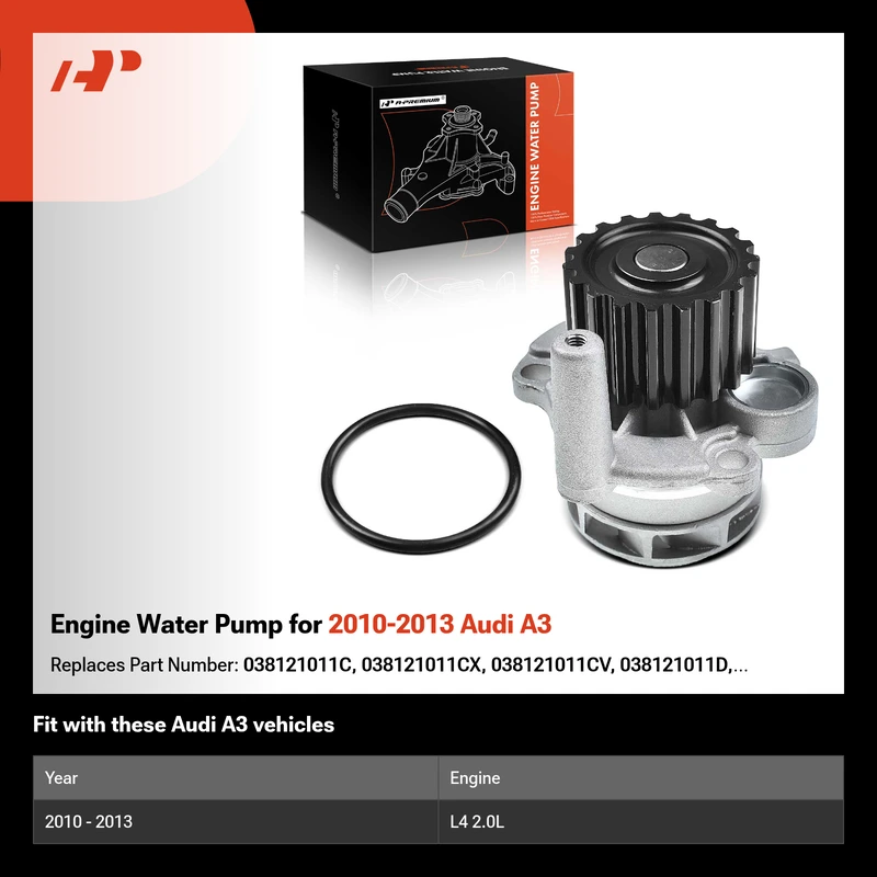 Engine Water Pump for 2010-2013 Audi A3