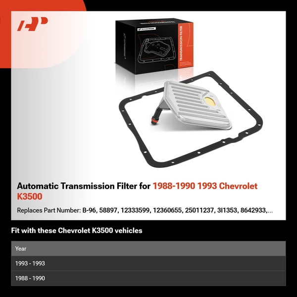 Automatic Transmission Filter for 1988-1990 1993 Chevrolet K3500