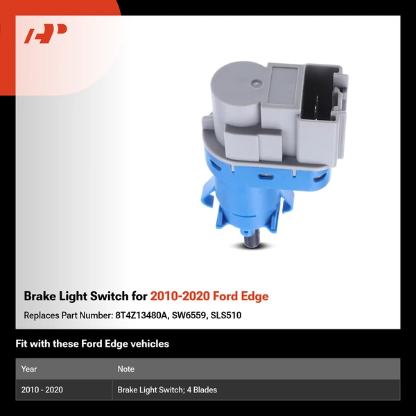 Brake Light Switch for 2010-2020 Ford Edge