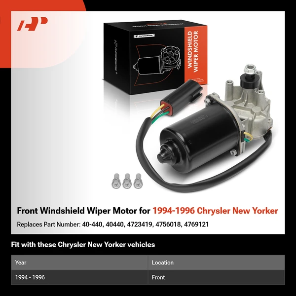 Front Windshield Wiper Motor for 1994-1996 Chrysler New Yorker