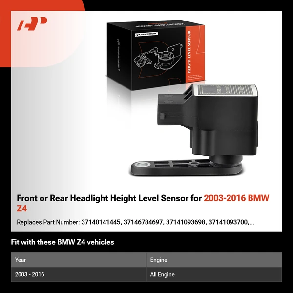 Front or Rear Headlight Height Level Sensor for 2003-2016 BMW Z4