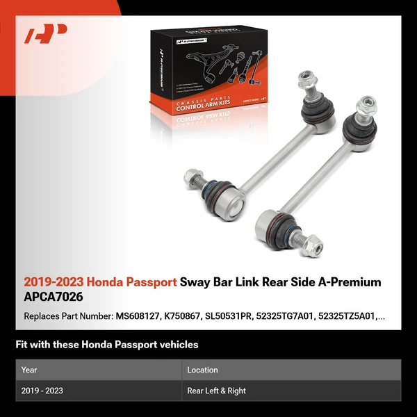 2019-2023 Honda Passport Sway Bar Link Rear Side A-Premium APCA7026