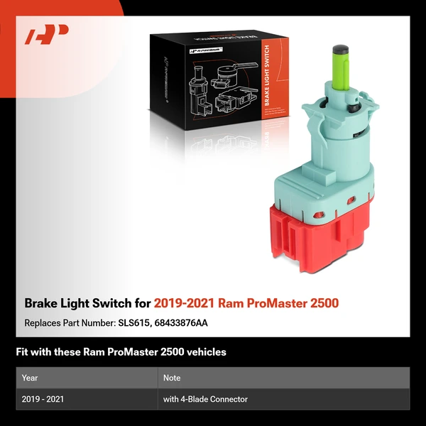 Brake Light Switch for 2019-2021 Ram ProMaster 2500