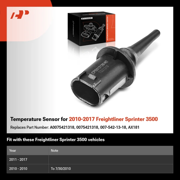 Temperature Sensor for 2010-2017 Freightliner Sprinter 3500