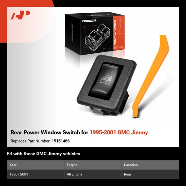 Rear Power Window Switch for 1995-2001 GMC Jimmy