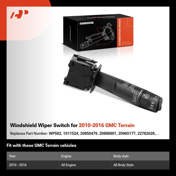 Windshield Wiper Switch for 2010-2016 GMC Terrain