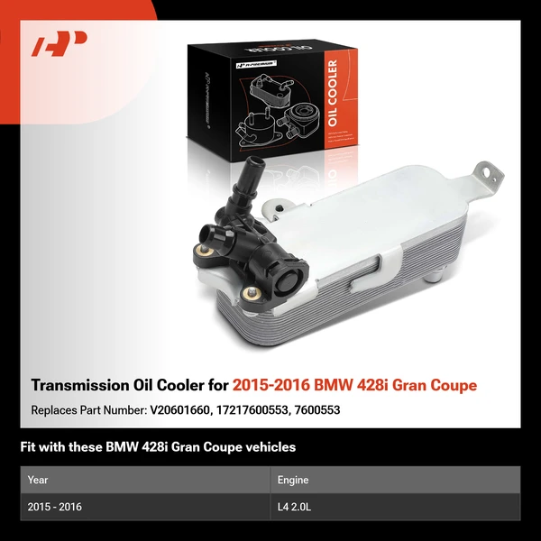 Transmission Oil Cooler for 2015-2016 BMW 428i Gran Coupe