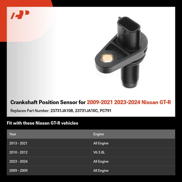 Crankshaft Position Sensor for 2009-2021 2023-2024 Nissan GT-R