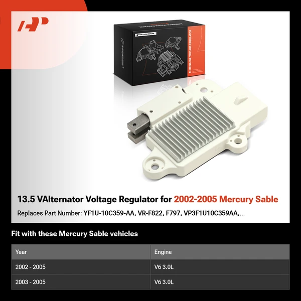 13.5 VAlternator Voltage Regulator for 2002-2005 Mercury Sable