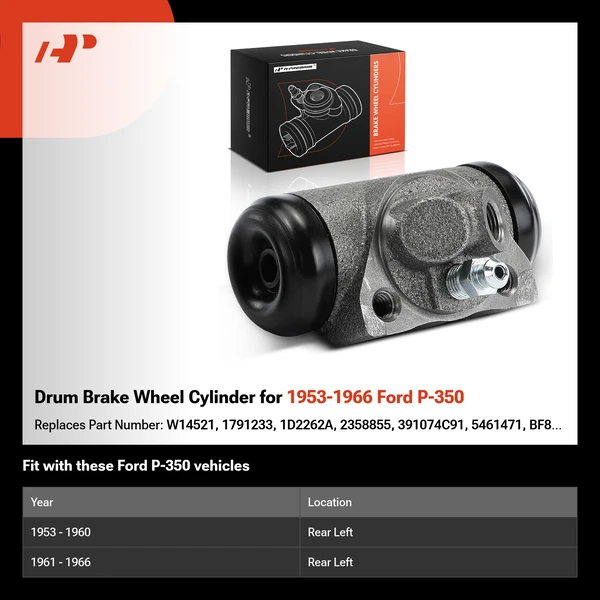 Drum Brake Wheel Cylinder for 1953-1966 Ford P-350