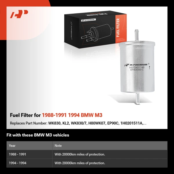 Fuel Filter for 1988-1991 1994 BMW M3