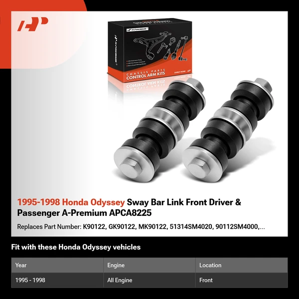 1995-1998 Honda Odyssey Sway Bar Link Front Driver & Passenger A-Premium APCA8225