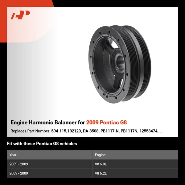 Engine Harmonic Balancer for 2009 Pontiac G8