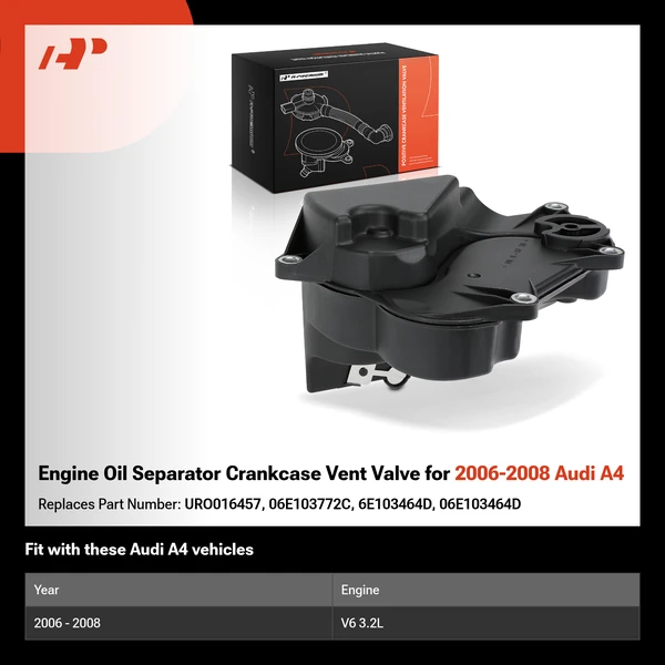 Engine Oil Separator Crankcase Vent Valve for 2006-2008 Audi A4