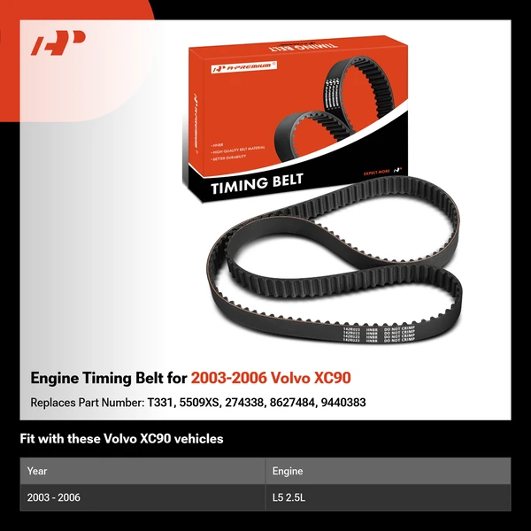 Engine Timing Belt for 2003-2006 Volvo XC90