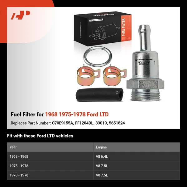 Fuel Filter for 1968 1975-1978 Ford LTD